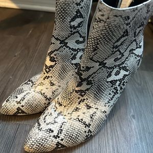 Snake skin booties